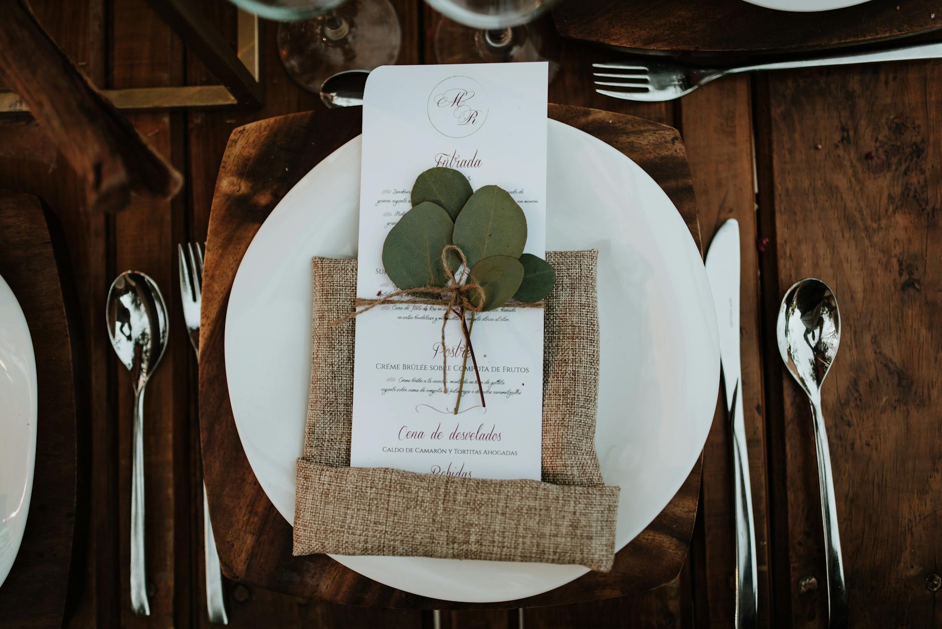 Custom Wedding Menu Cards (Pack of 50)
