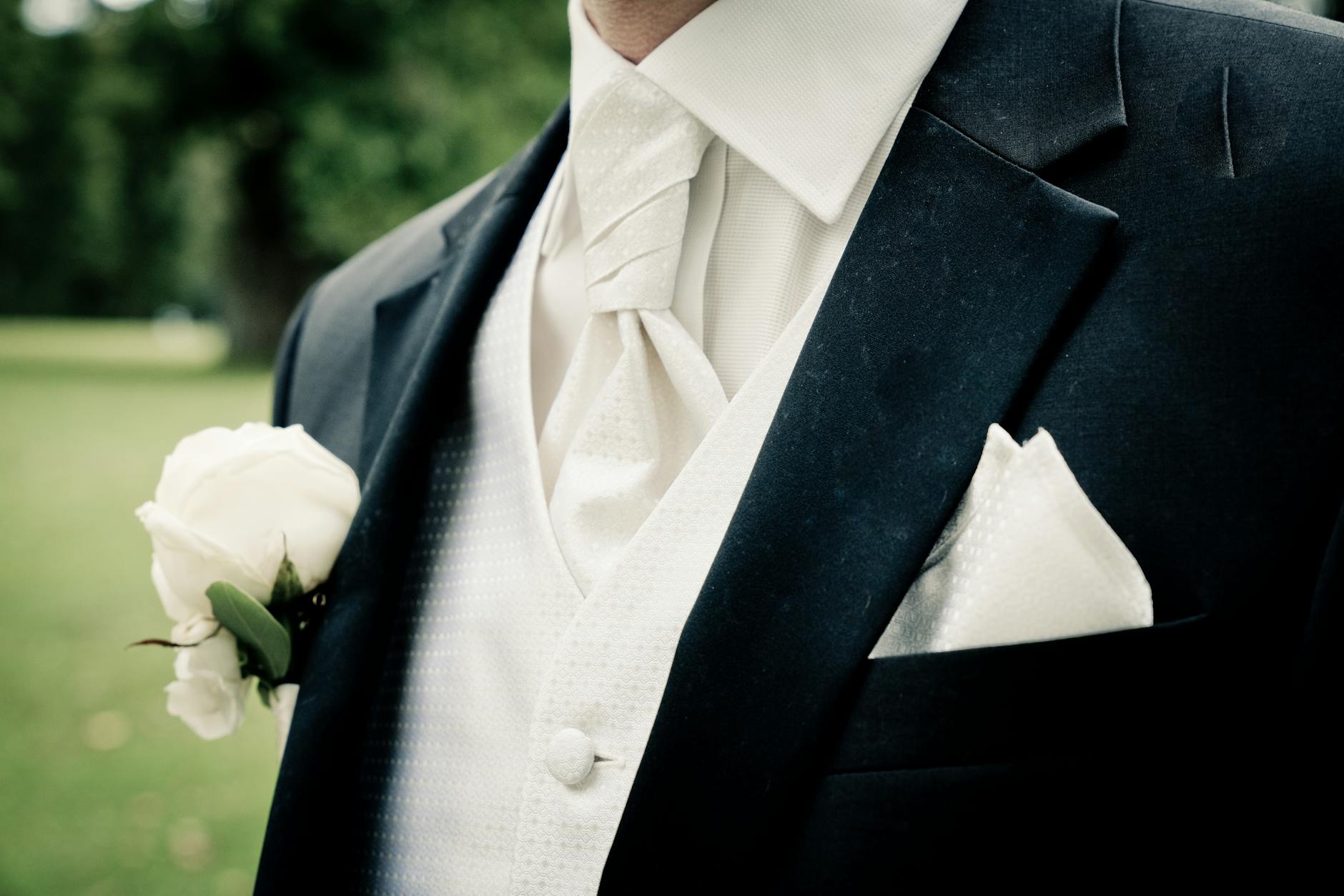 Embroidered handkerchief as a father of the bride gift to carry down the aisle