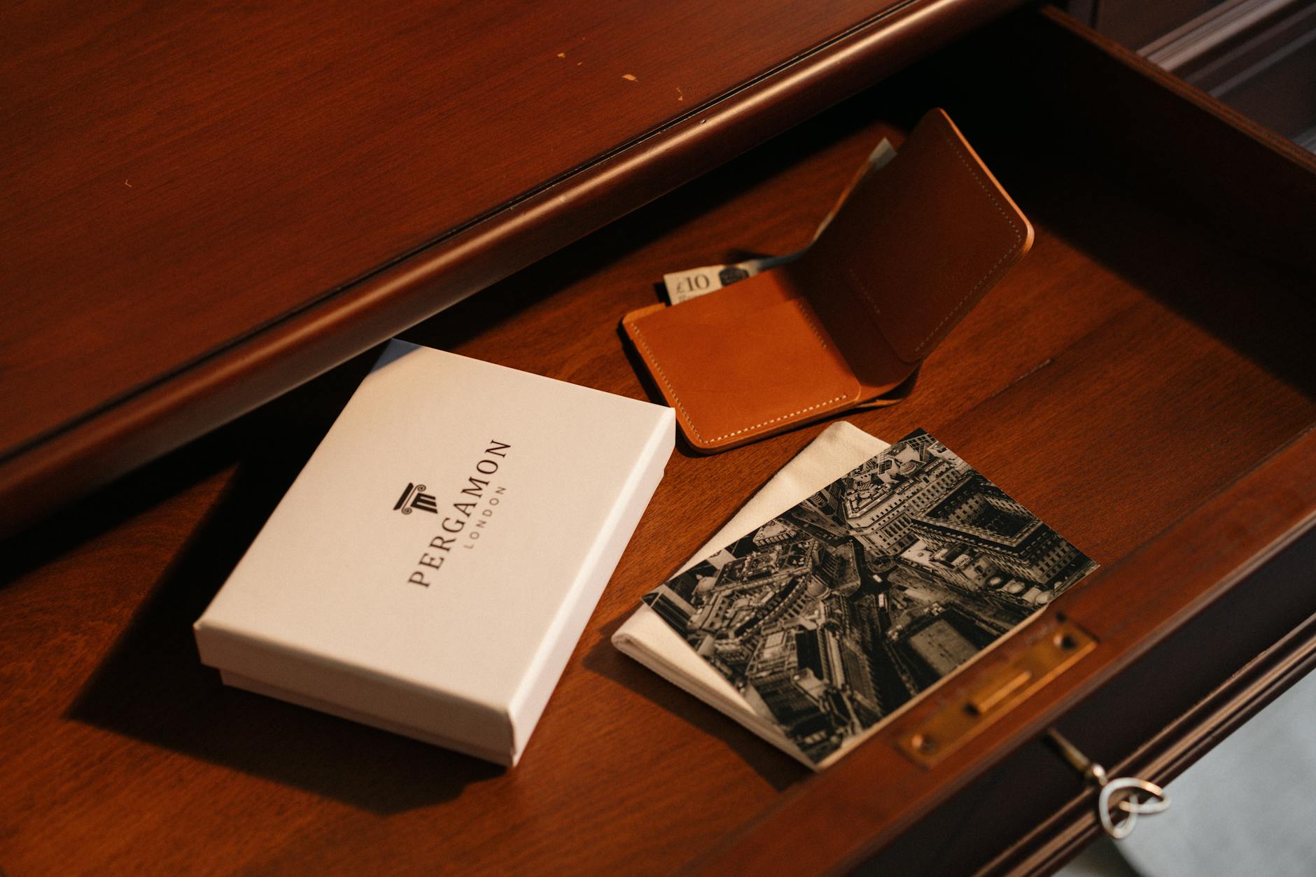 Personalized leather wallet as a practical groom gift idea