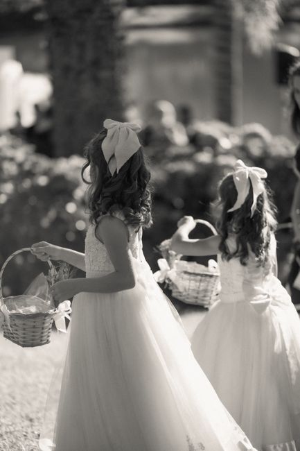 Flower girl dress idea with a colored satin sash tied at the waist