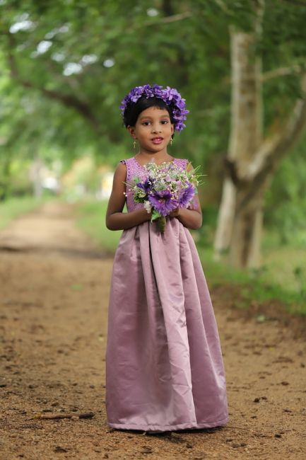 Flower girl dress idea paired with a handmade silk flower crown