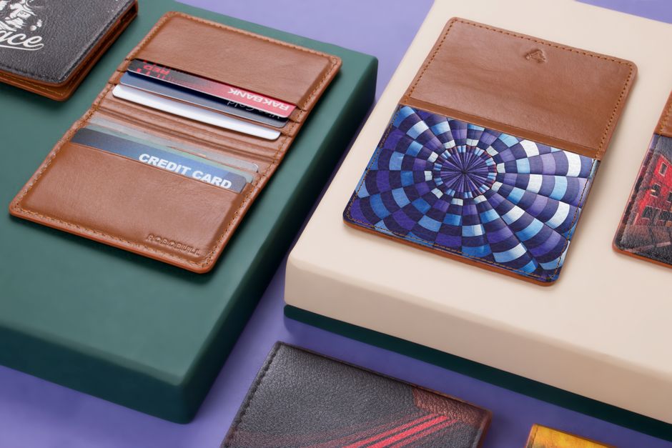 Personalized leather wallet as a father of the groom gift idea