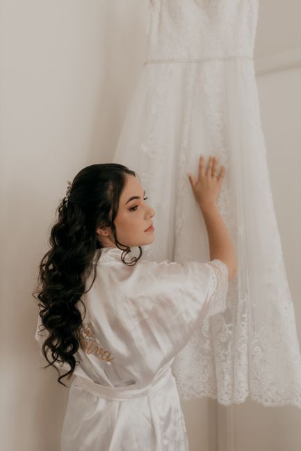 Personalized Mrs satin bridal robe with last name embroidered across the back