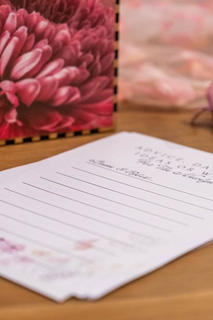Ring-bound note cards used for a rehearsal dinner welcome speech