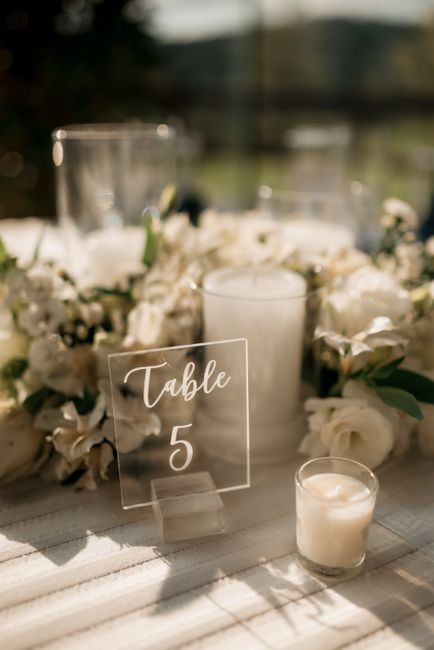 Clear acrylic unplugged wedding ceremony sign with simple lettering