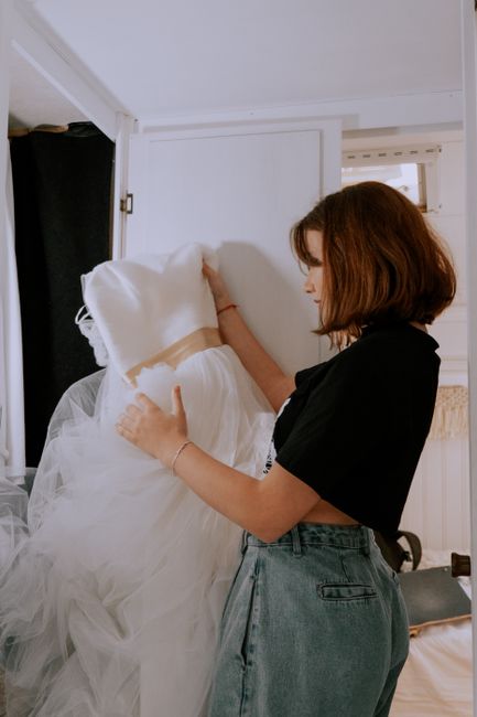 Breathable cotton wedding dress garment bag for closet storage