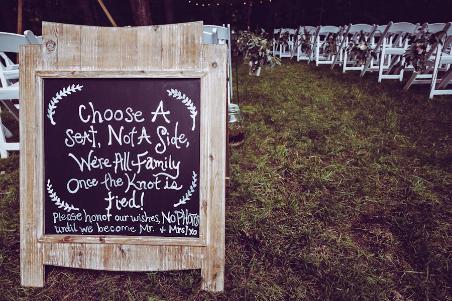 Large Chalkboard Sign with Wooden Easel