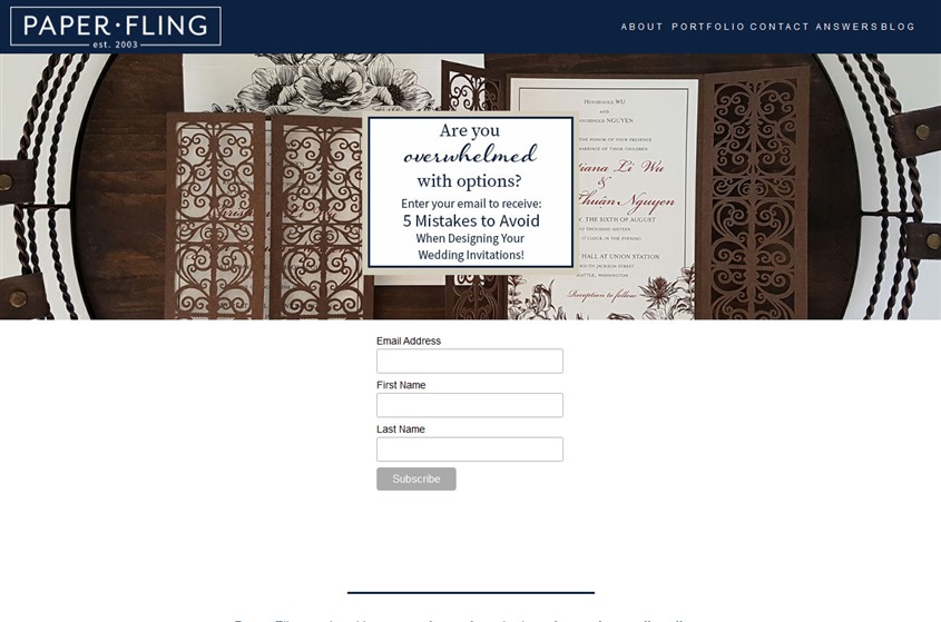 Paper Fling wedding vendor photo