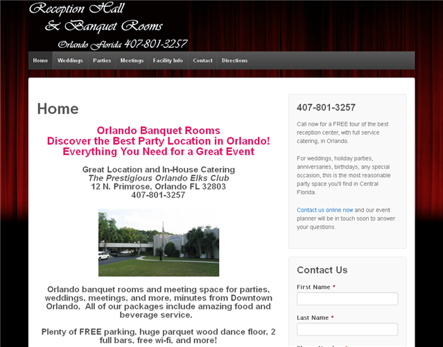 Banquet Room Orlando wedding vendor photo