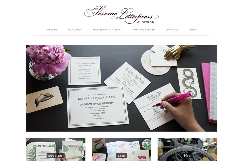 Sesame Letterpress wedding vendor photo