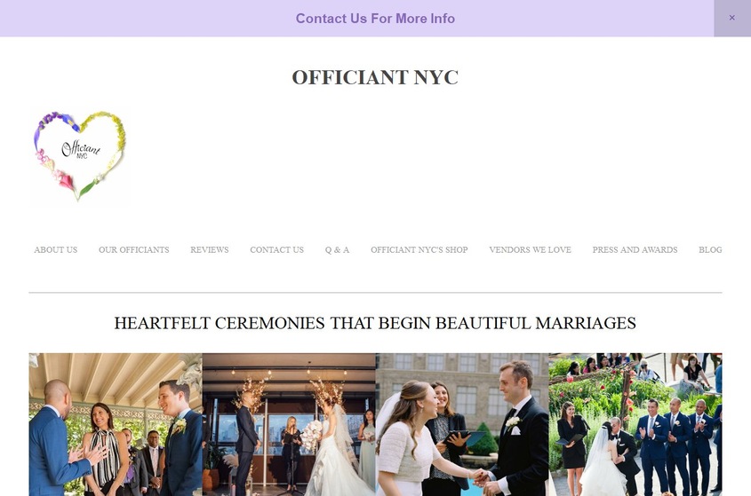 Officiant NYC wedding vendor photo