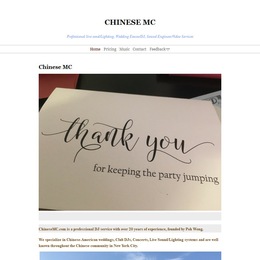 Photo of Chinese Mc, a wedding MC (Master of Ceremonies) in New York