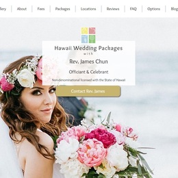 Photo of Reverend James Chun, a wedding officiant in Hawaii