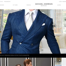 Adam Baker Men's Classic & Slim Fit Two-Piece Formal Tuxedo Suit