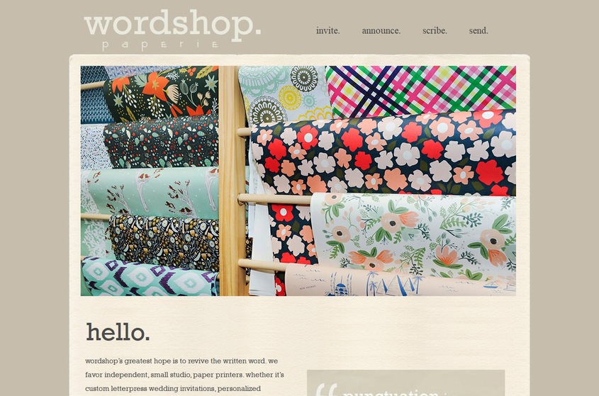 Wordshop. wedding vendor photo