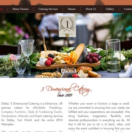 Photo of 3 Dimensional Catering & Design Llc., a wedding caterer in Dallas