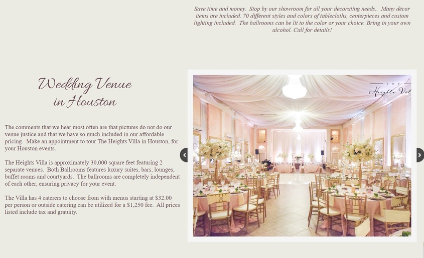 The Heights Villa Houston wedding vendor photo