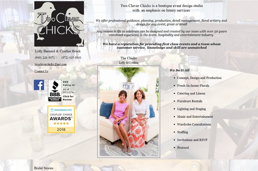 Two Clever Chicks wedding vendor photo