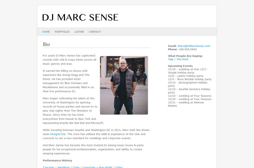 DJ Marc Sense wedding vendor photo