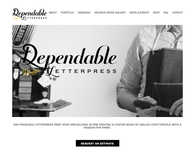 Dependable Letterpress wedding vendor photo