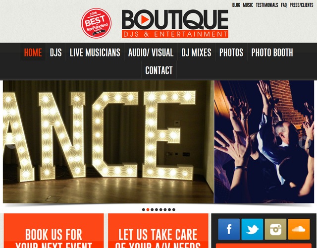Boutique DJs wedding vendor photo