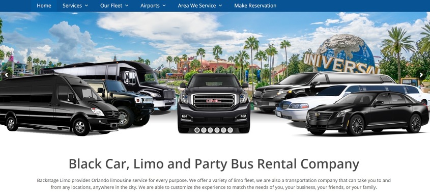 Backstage Limousine wedding vendor photo