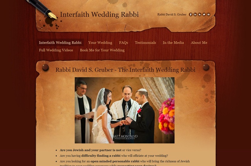 Interfaith Wedding Rabbi wedding vendor photo