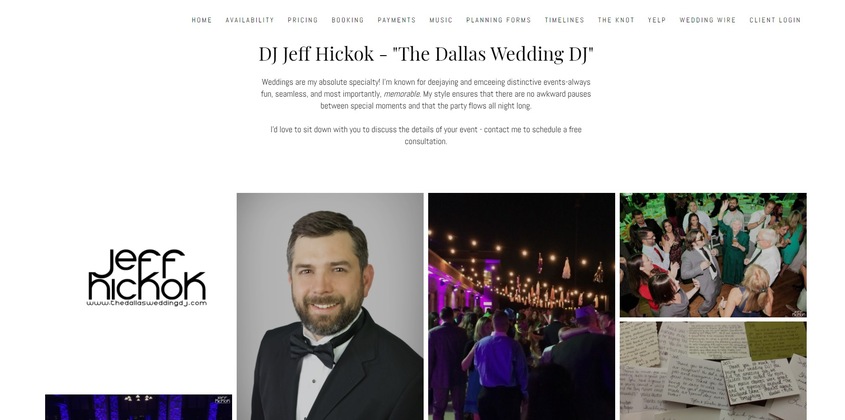 DJ Jeff Hickok wedding vendor photo