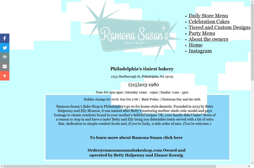 Ramona Susan's Bake Shop wedding vendor photo