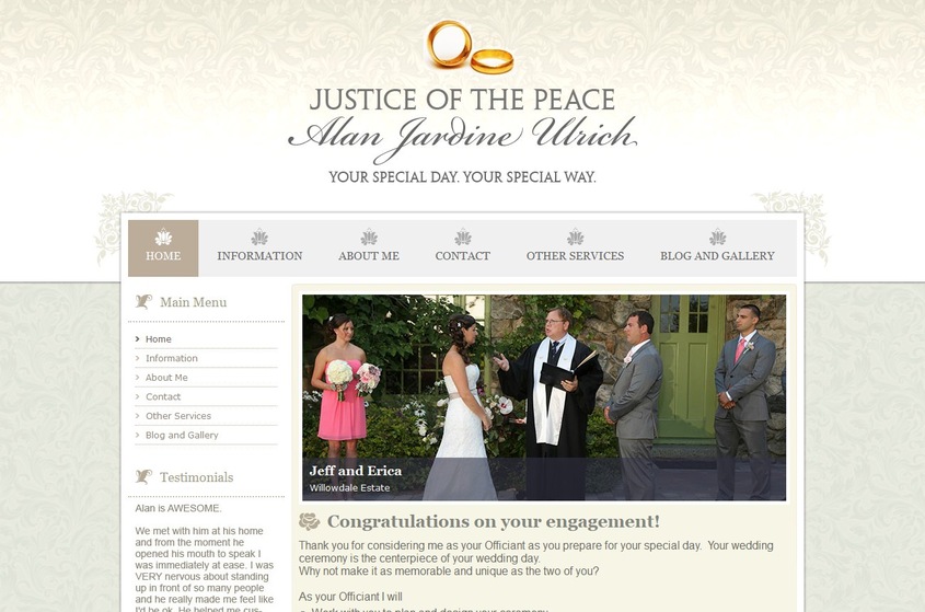 Justice of the Peace wedding vendor photo