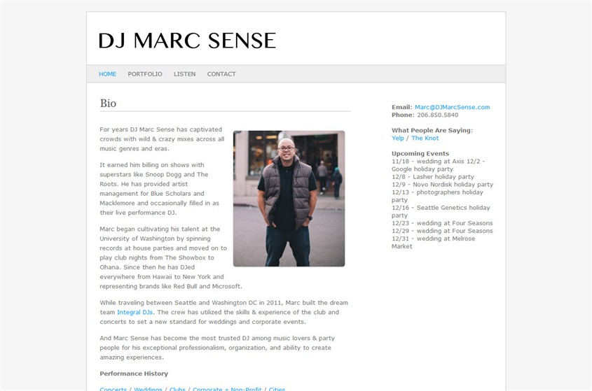 DJ Marc Sense wedding vendor photo