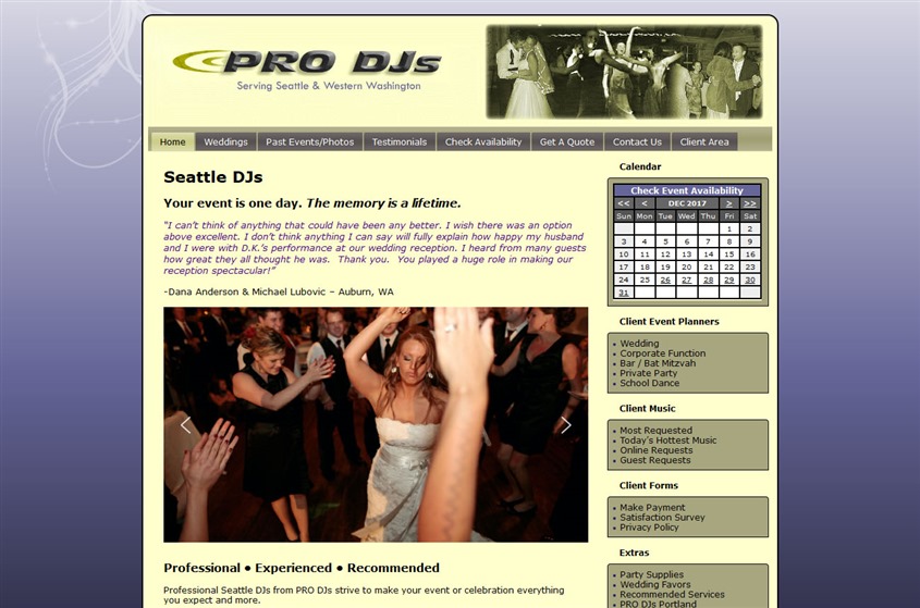 Pro DJs wedding vendor photo