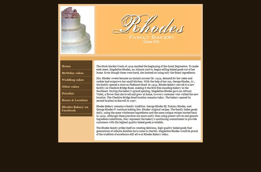 Rhodes Bakery wedding vendor photo