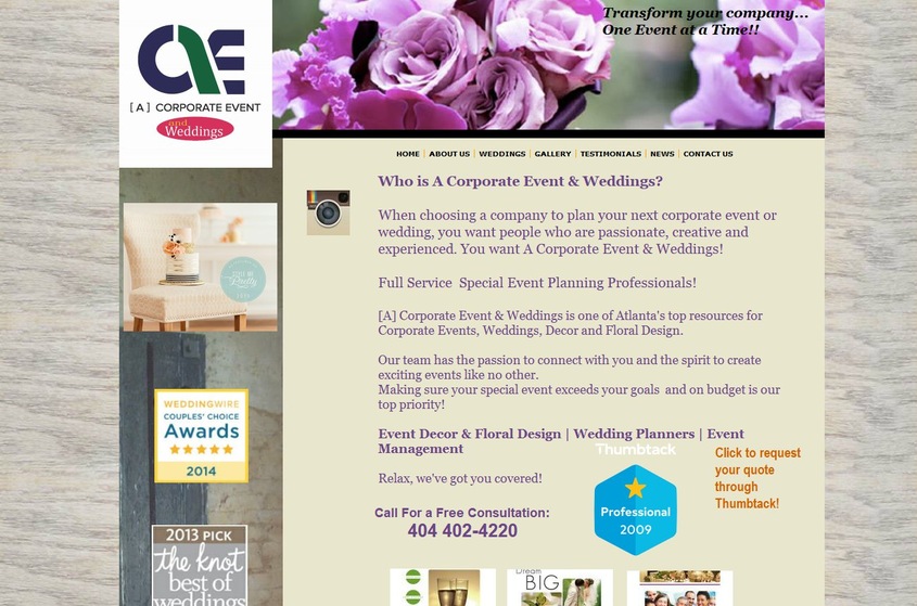 A Corporate Event & Weddings wedding vendor photo