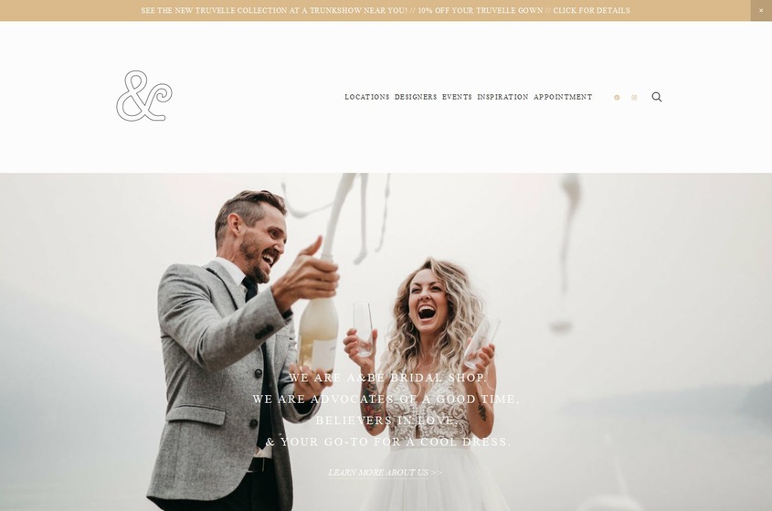 a and be bridal shop miami wedding vendor photo