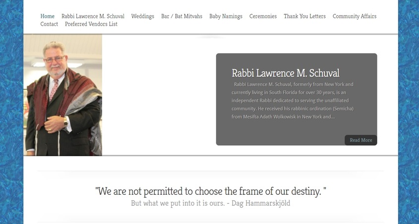 Rabbi Lawrence wedding vendor photo