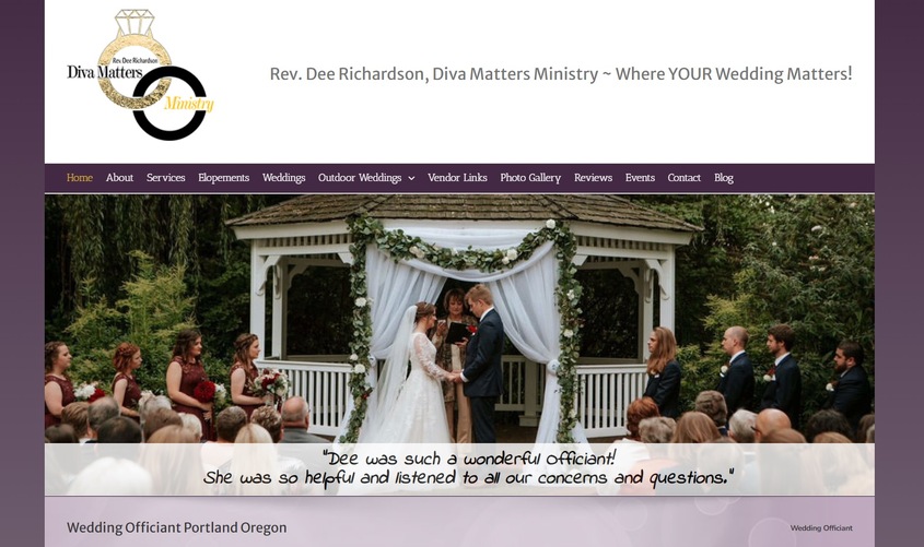 Rev. Dee Richardson wedding vendor photo