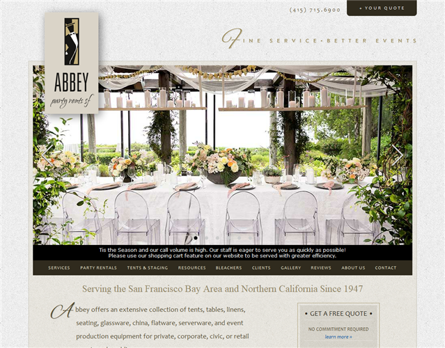 Abbey Party Rents SF wedding vendor photo