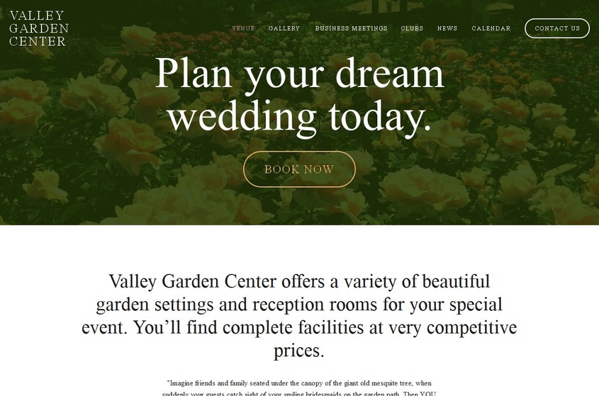 Valley Garden Center wedding vendor photo