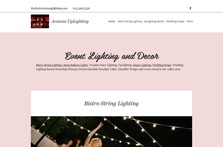 Arizona Up Lighting wedding vendor photo