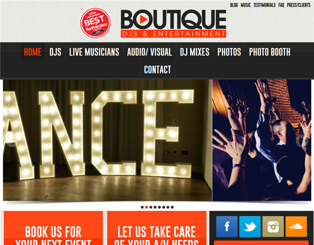 Boutique DJs wedding vendor photo