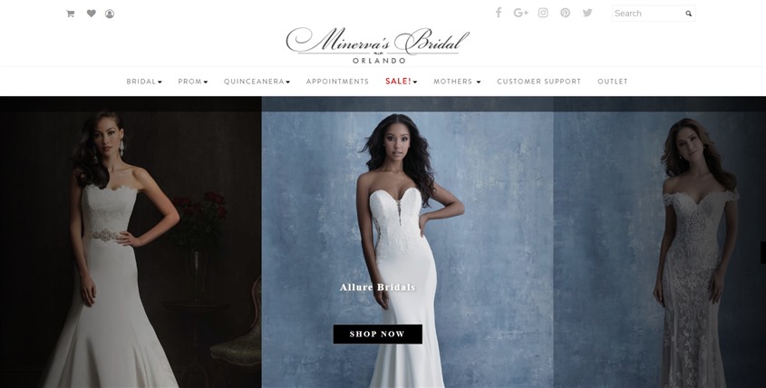 Minerva's hot sale bridal outlet