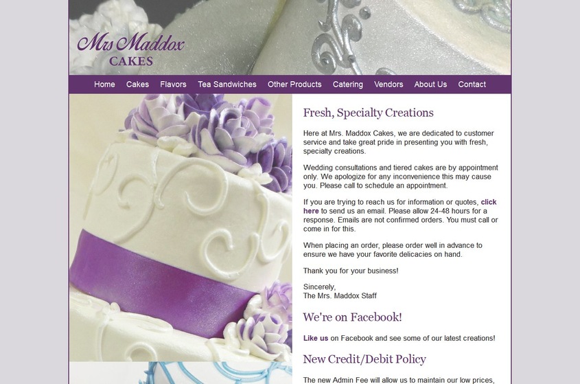 Mrs. Maddox Cakes wedding vendor photo