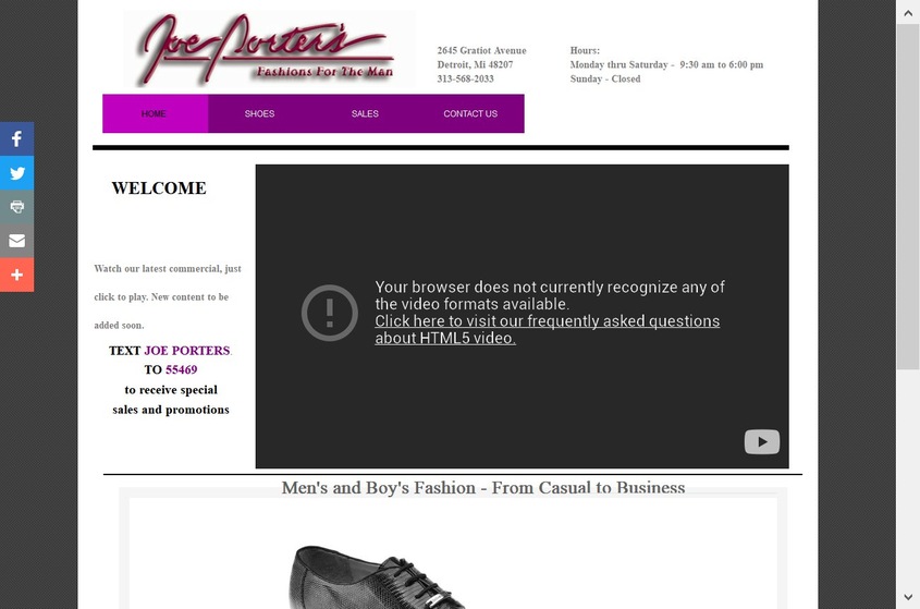 Joe Porters Menswear wedding vendor photo