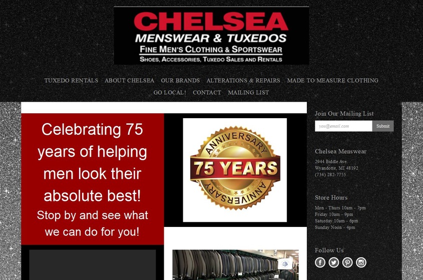 Chelsea Menswear wedding vendor photo