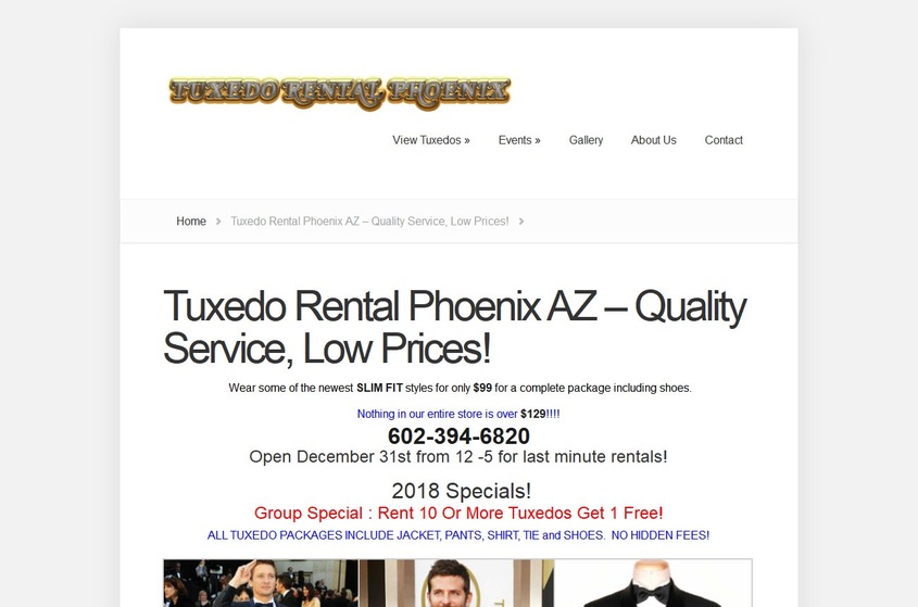 Tuxedo Rental Phoenix wedding vendor photo