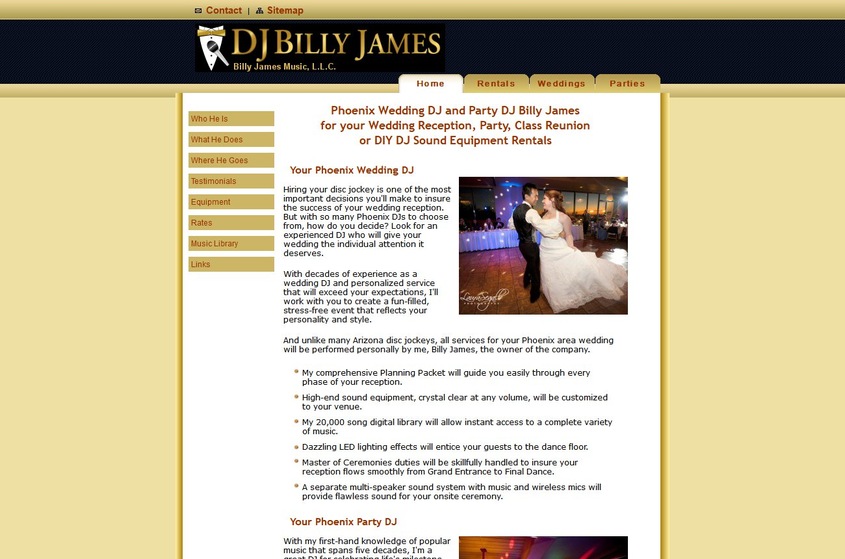 DJ Billy James wedding vendor photo