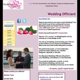 Photo of Weddings Quick & Sweet, a wedding officiant in Baltimore