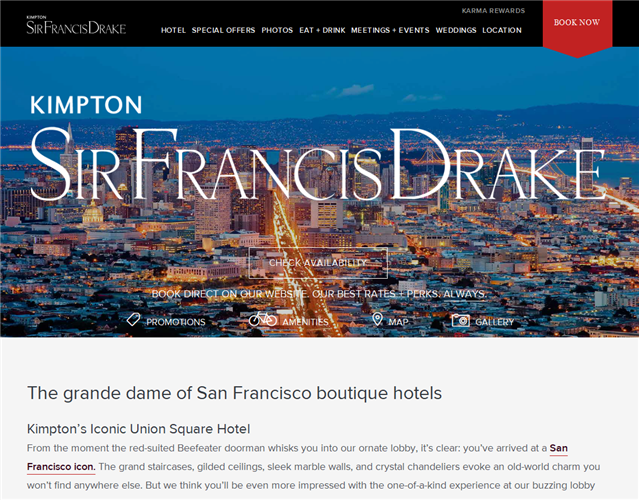 Sir Francis Drake Hotel wedding vendor photo