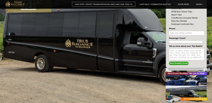 True Elegance Limousine San Jose wedding vendor photo